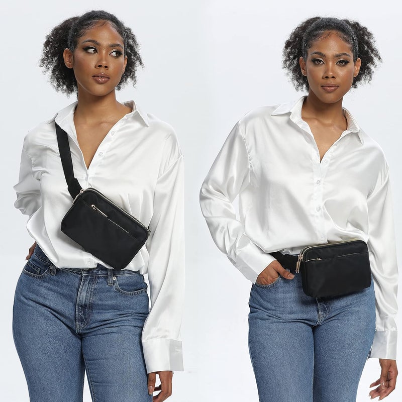 UTO Fanny Pack for Women Crossbody Trendy Fashion Belt Purse Chest Waist Hip Bumbag for Outdoor Shopping Travel Hiking - Image 2